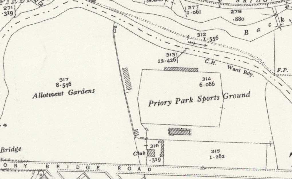 Taunton - Priory Park : Map credit National Library of Scotland